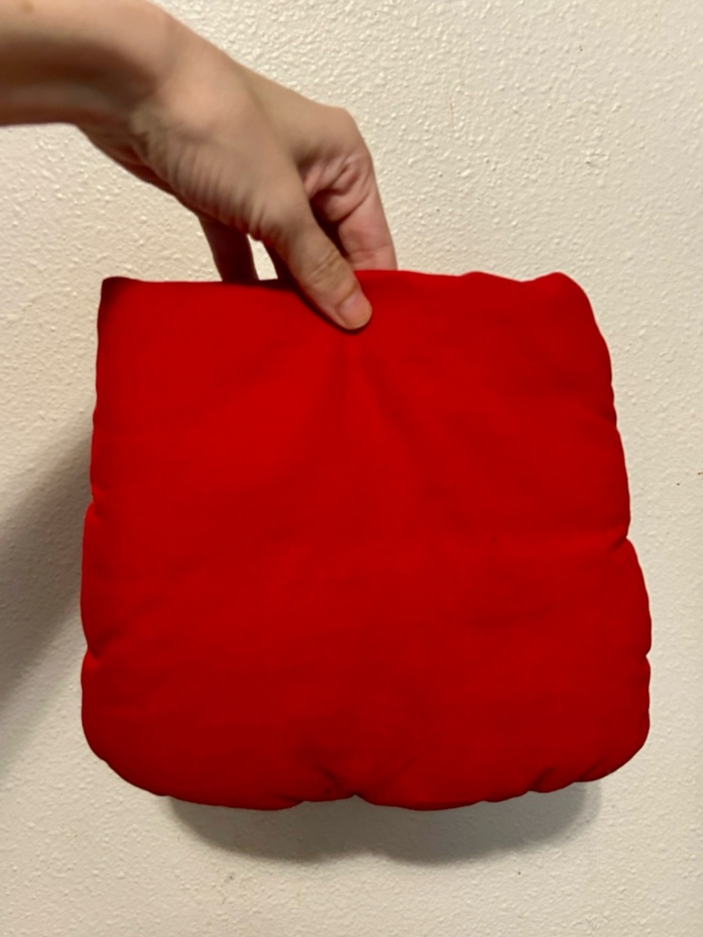 NEW Puffer Padded Cloud Clutch Bag in Cherry Red